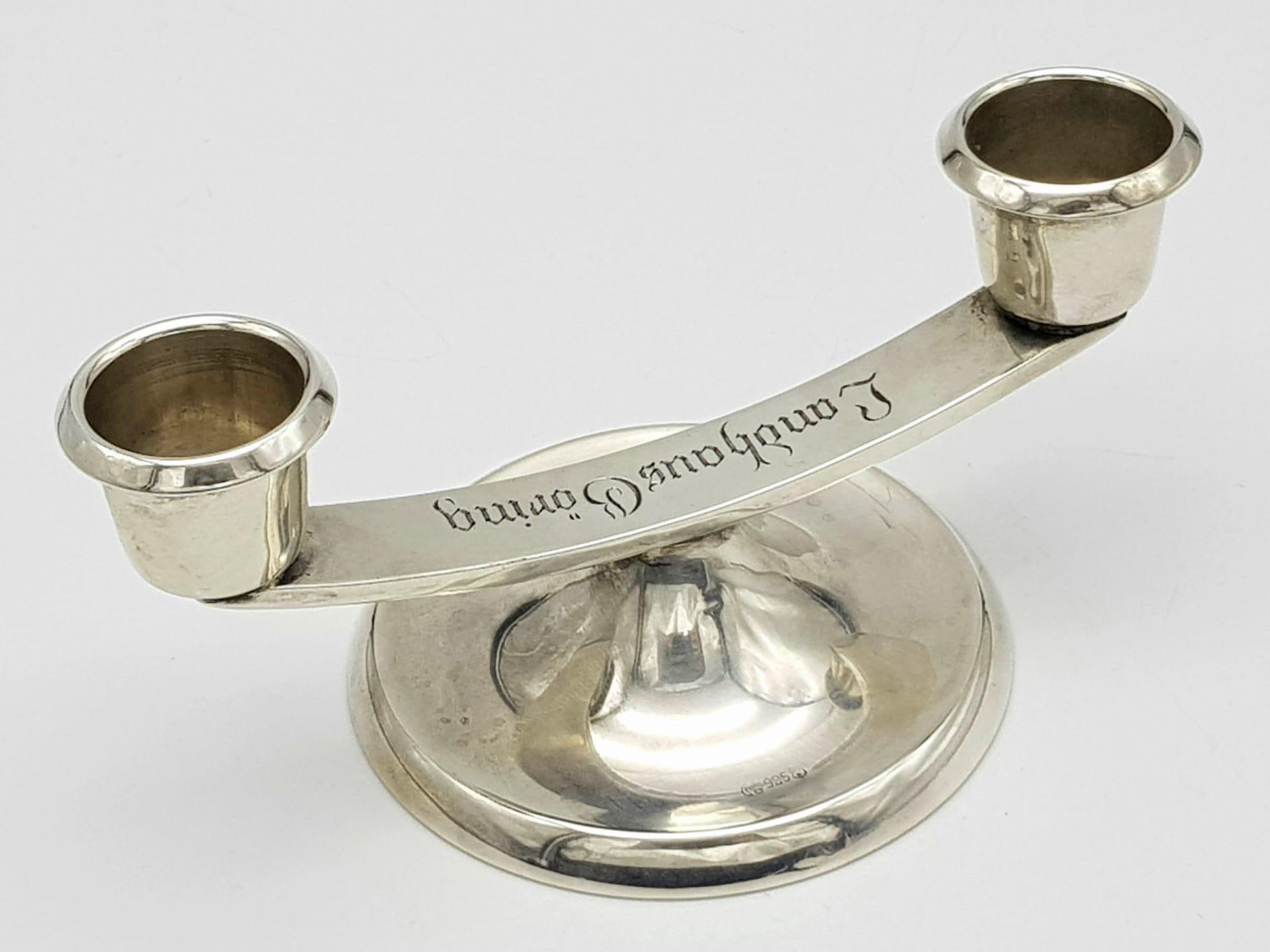 Hallmarked Silver Candlestick from “Landhause Göring. Taken from Hermann Göring’s Mountain home, - Image 3 of 6