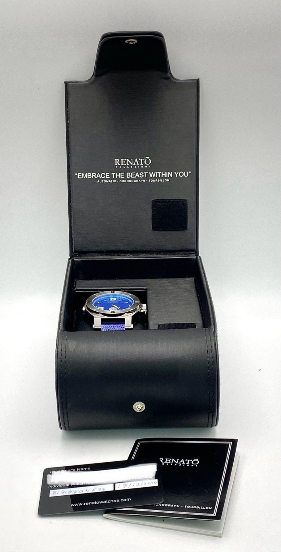 A Stunning and Unworn Men’s Renato Luxury Swiss Diamond Dial Limited Edition Watch (No. 564 of 806). - Image 9 of 11