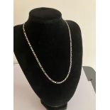 Italian SILVER FIGARO SLIM LINK CHAIN NECKLACE. Condition new and unworn. 45 cm.