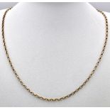 A Vintage 9K Yellow Gold Belcher Link Necklace. 48cm length. 4.75g