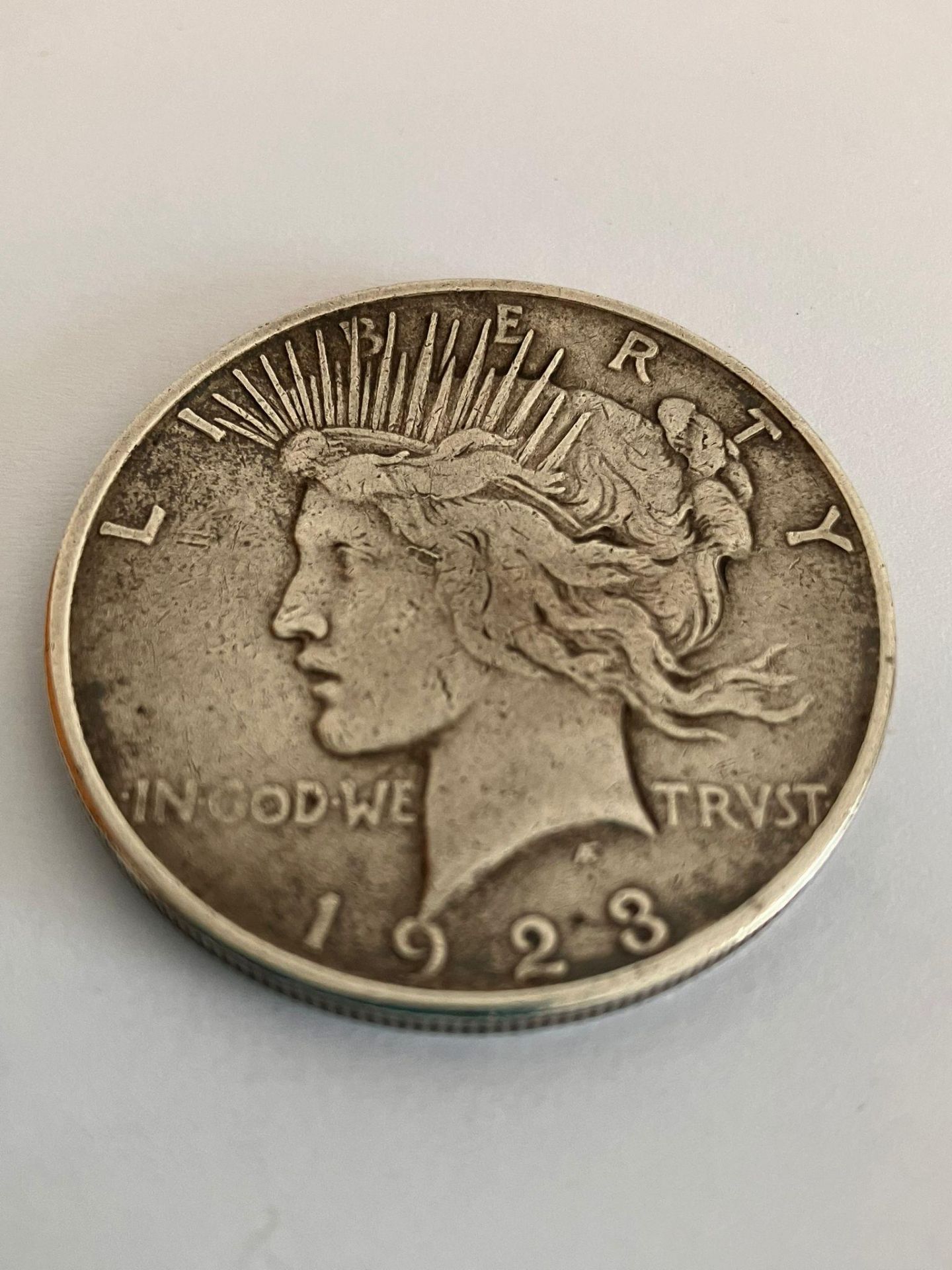 1923 USA SILVER PEACE DOLLAR. Fine/very fine condition. - Image 3 of 3
