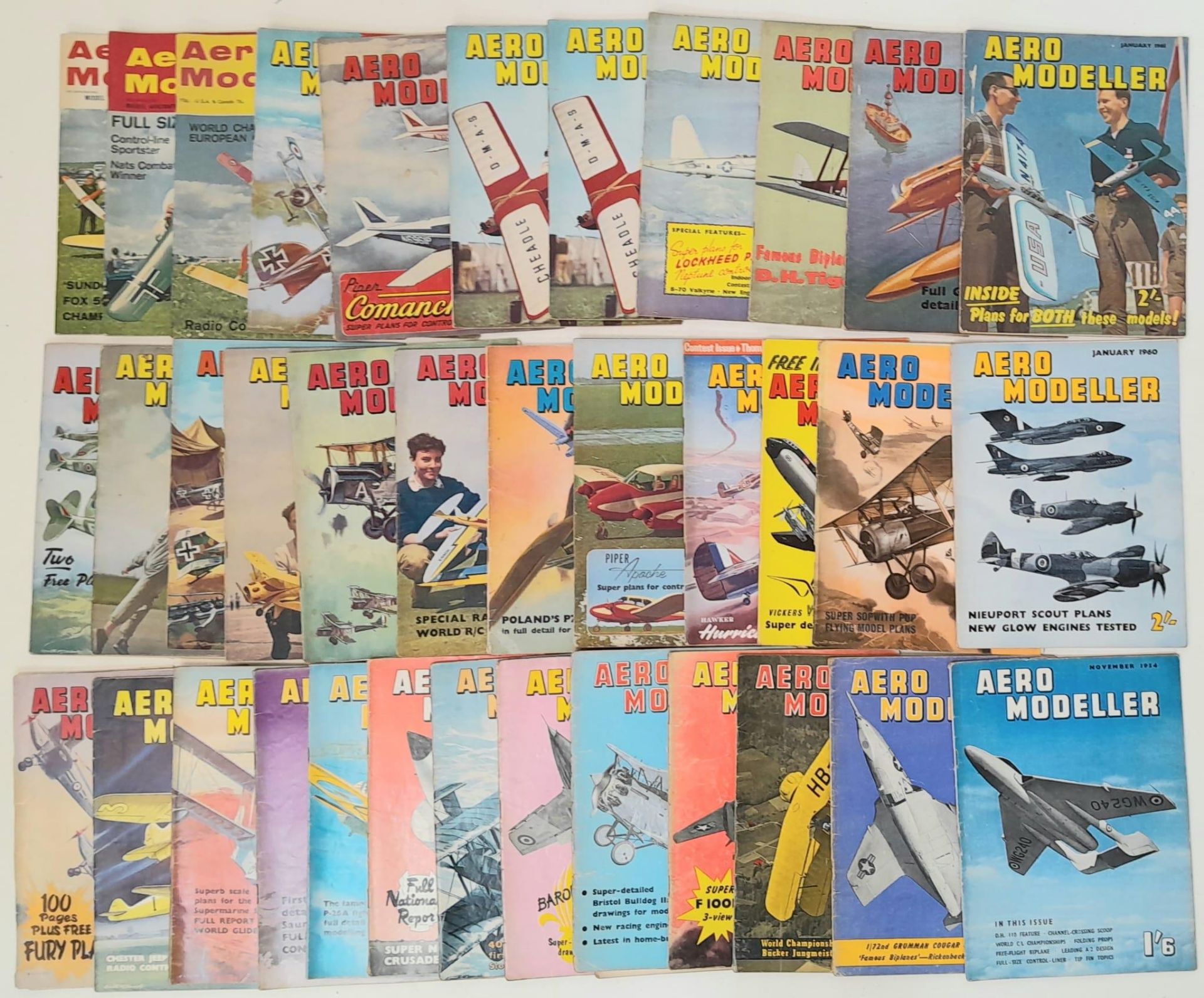 40 Copies of the Vintage Aero Modeller Magazine. Please see inventory photo for finer details.