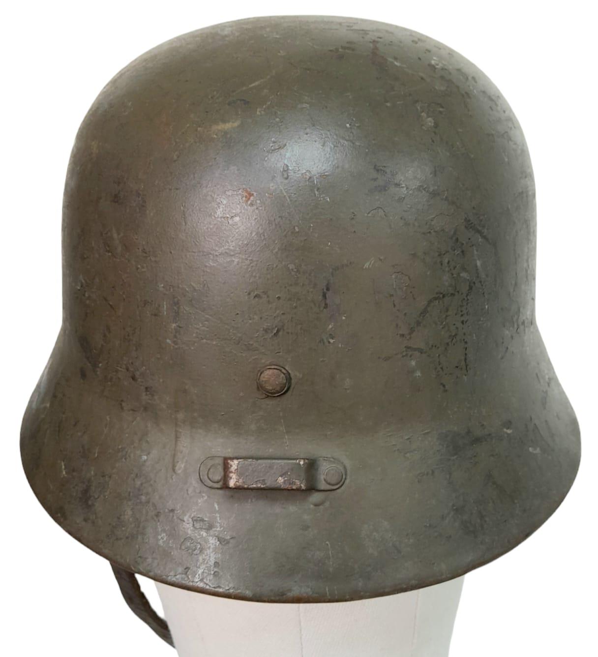 WW2 Finnish Kev Os 4 “The White Death” Helmet with write up. - Image 5 of 7