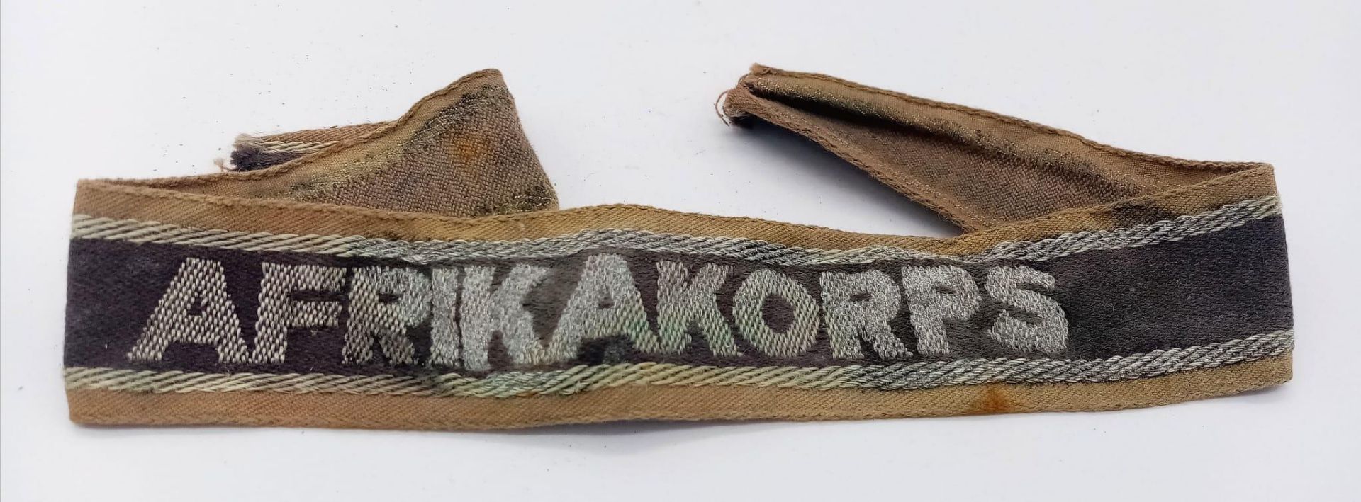 WW2 Africa Corps Cuff Title. Reputed to of been a veteran bring back.