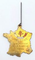 3 x WW2 French Liberation Pins, given to all those who had taken part. Badge 1 - Free French,