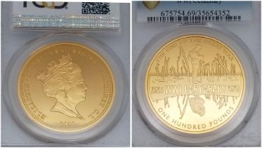 A Limited Edition Reflective Soldier 1oz Fine Gold (.999) Proof Coin. This 2018 (One Hundred