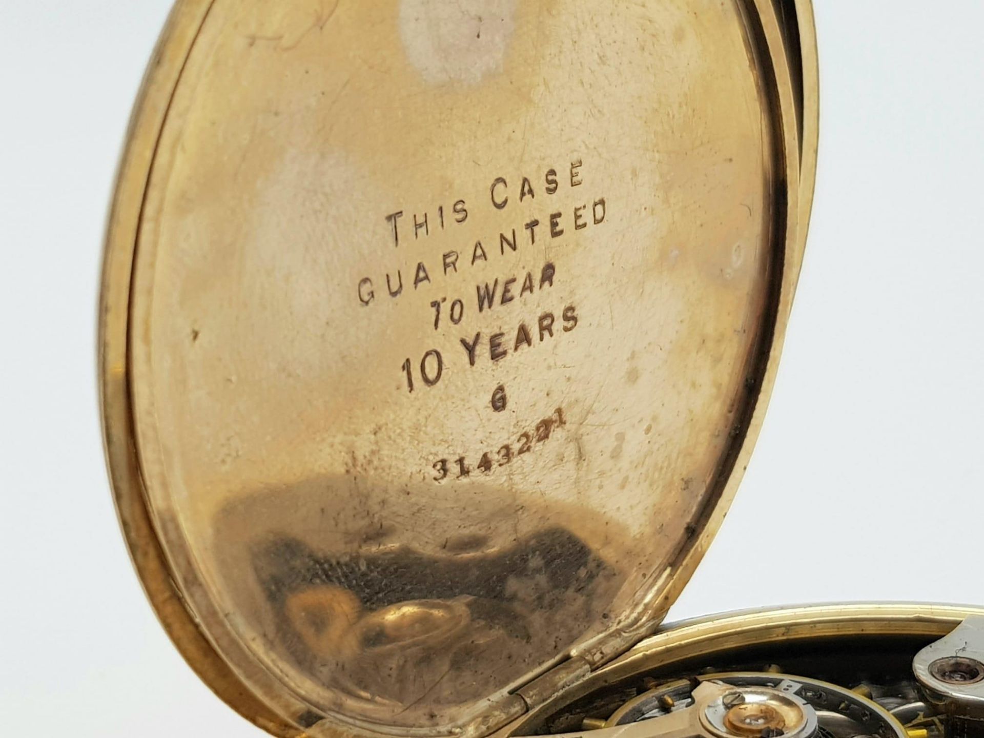 A Rare Antique (1913) Gold Plated Waltham Full Hunter Pocket Watch. 15 jewel. 19398383 movement. - Bild 7 aus 7