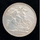 An 1898 Queen Victoria Silver Crown. VF grade but please see photos.