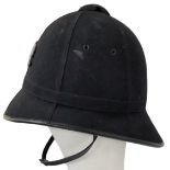 Vintage Police Helmet with Badge. 1950s Belgian.