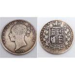 A Scarce Very Good to Fine Condition 1875 Queen Victoria Young Head Half Crown Coin. 13.76 Grams