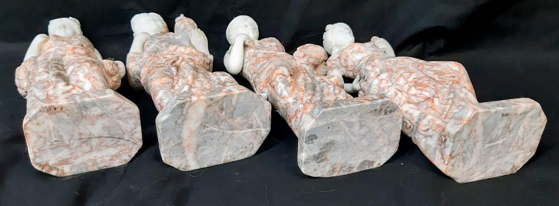 Four Carved Greek/Roman Goddess Marble Statues -Representing the Four Seasons. 31cm tall. Each - Image 6 of 6