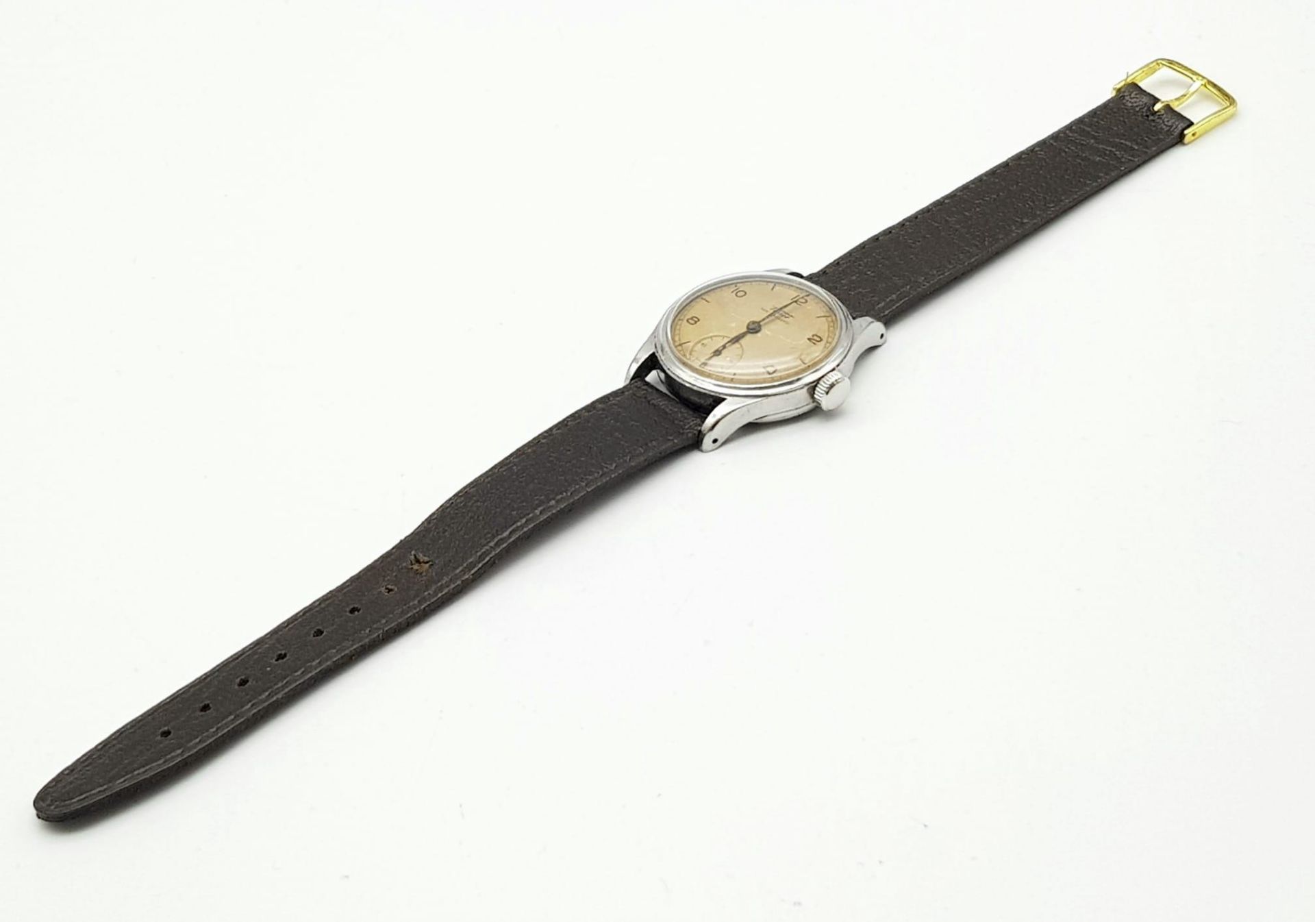 A Vintage Tissot Non-Magnetic Mechanical Gents Watch Black leather strap. Stainless steel case - - Bild 5 aus 5