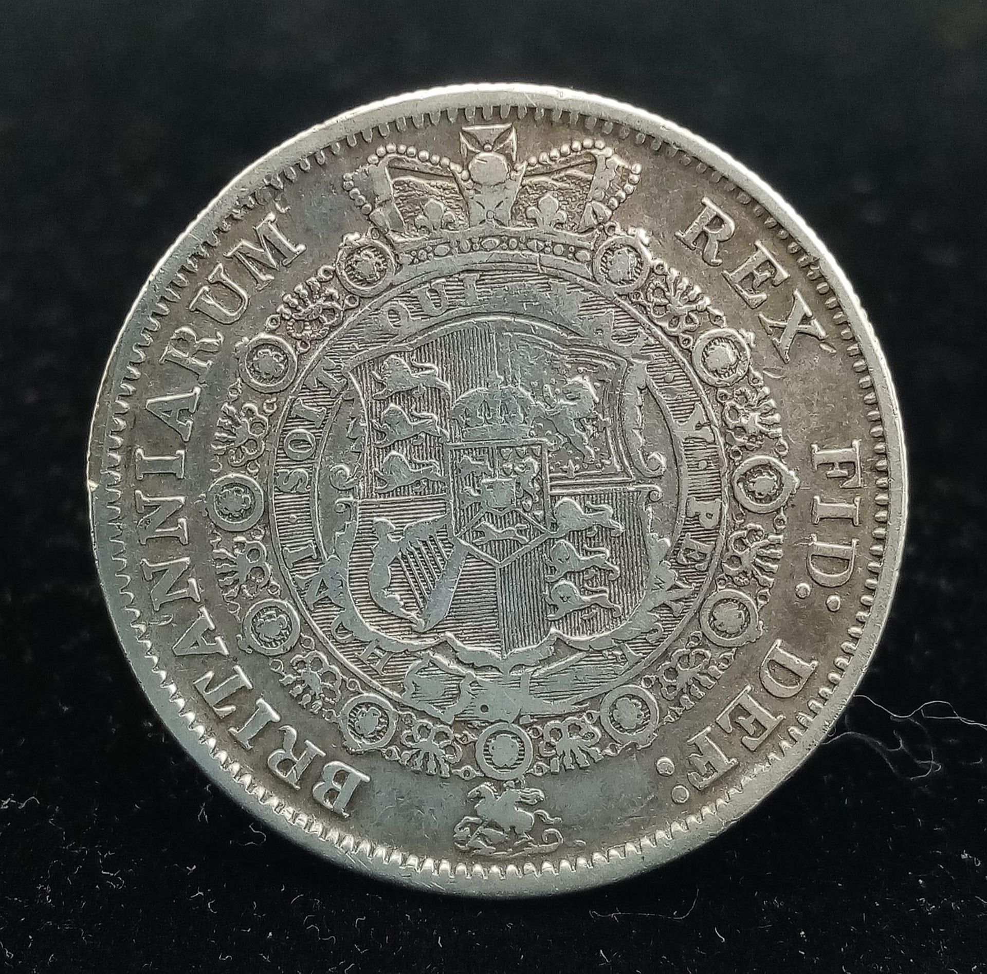A George III 1817 Half Crown Silver Coin. VF grade but please see photos. - Bild 2 aus 2