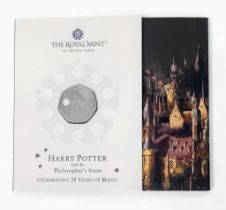 A Mint Condition Sealed Pack, Royal Mint Issue, Harry Potter and the Philosophers Stone, 25 Years of