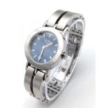 An Ellesse Itilia Quartz Gents Watch. Stainless steel bracelet and case - 28mm. Blue dial. In