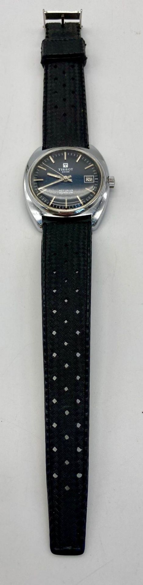 A Vintage Tissot Actualis Autolub Mechanical Gents Watch. Textured synthetic strap. Stainless - Image 2 of 4