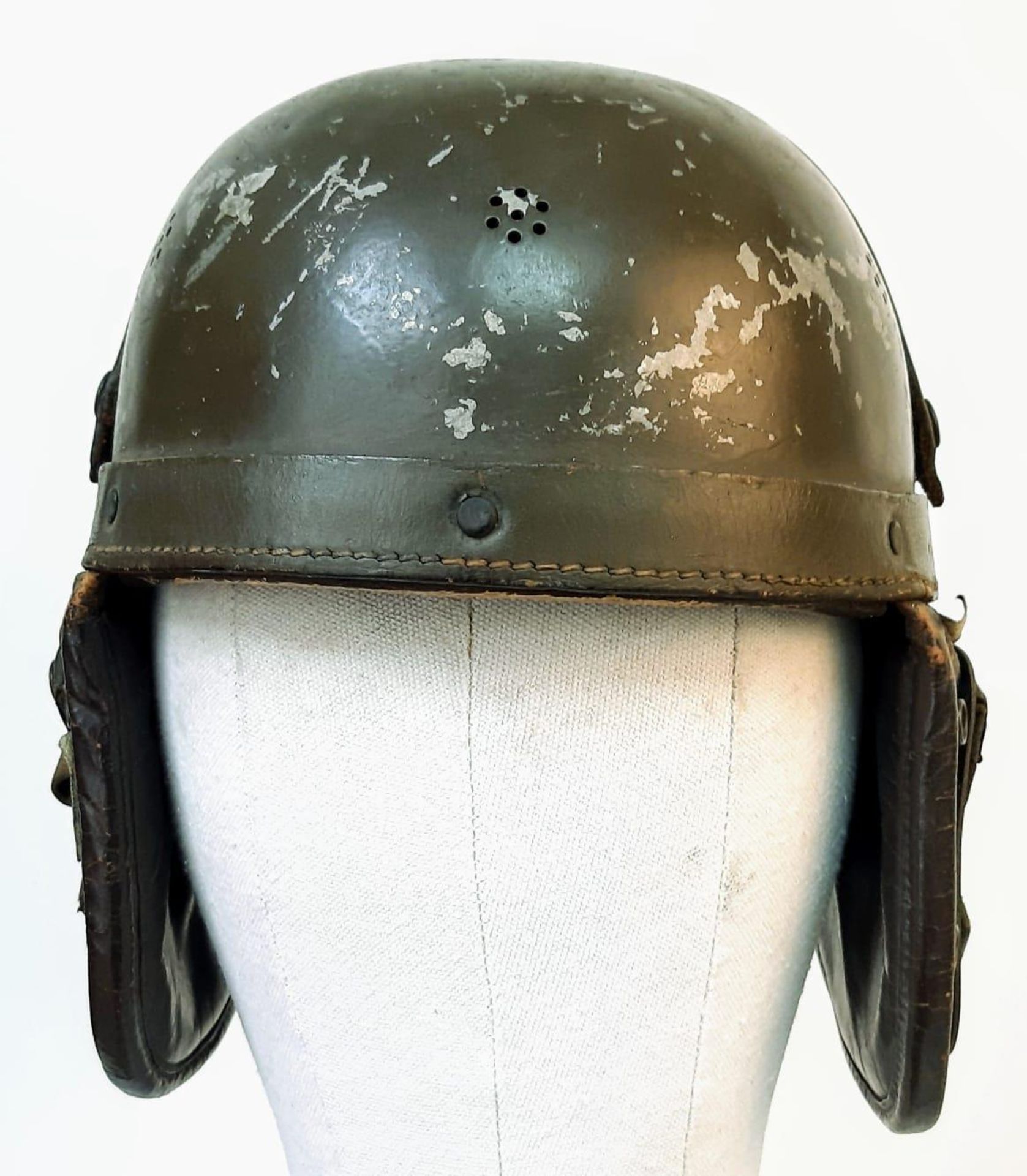 A WW2 American Sherman Tank Crew Helmet. Very Good Condition with Liner.