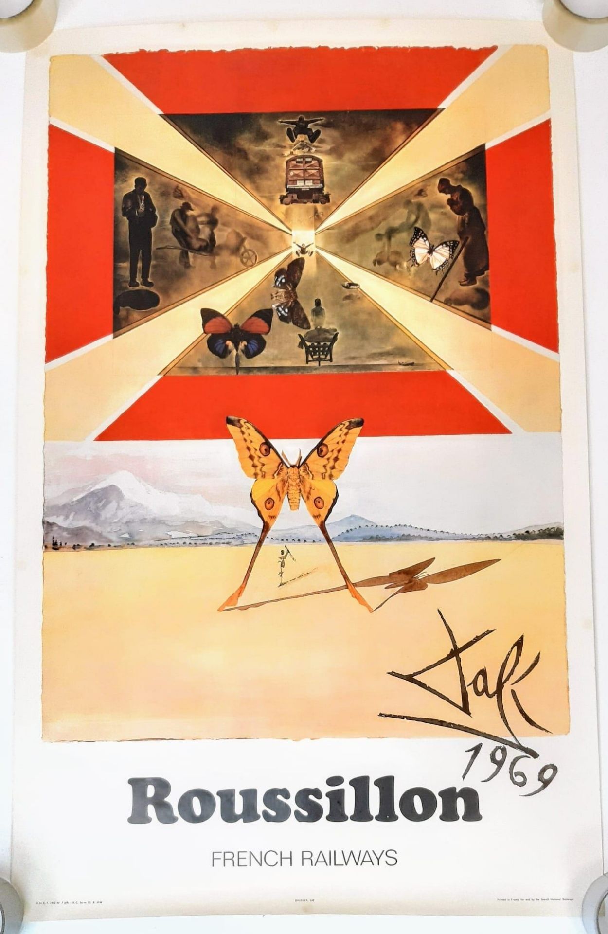 A rare set of 5 posters by Salvador Dali 'The Butterfly Suite' for the SNCF, the French National - Image 7 of 22