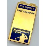 GOLD TONE MONEY CLIP 2016 MEMBER PAST CHAMPION EUROPEAN TOUR GOLF THEMED