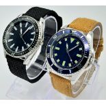 Two Unworn French Military Homage Divers Watches Comprising a 1980’s Design French Divers Watch 42mm
