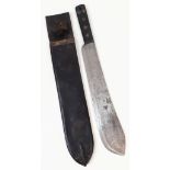 A WWII British Forces Machete and Scabbard in very good condition throughout, marked JJB 1943.