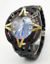 A Very Rare Excellent Condition, Limited Edition (no.5 of 30) XO Skeleton Gem Set Automatic Watch.