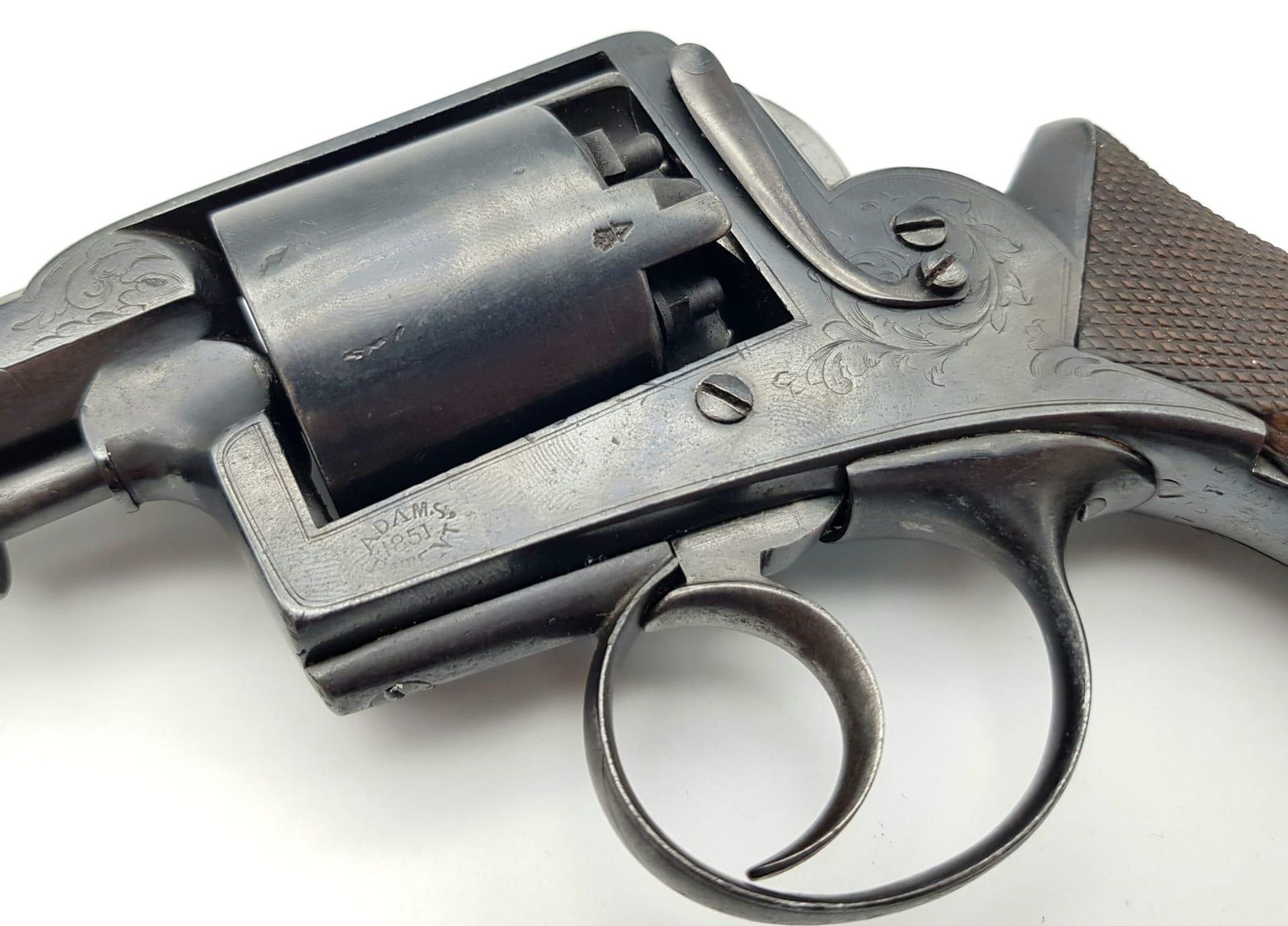 An Incredible Antique Rare Adams 1851 Five Shot (54 Bore) Pistol. This self-cocking percussion - Image 4 of 10