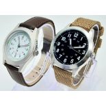 Two Unworn British Military Homage Watches Comprising a RAF Design Watch 42 mm Including Crown & a