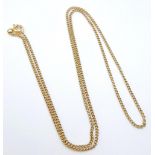 A 9K Yellow Gold Disappearing Necklace. 45cm length. 2.42g weight.