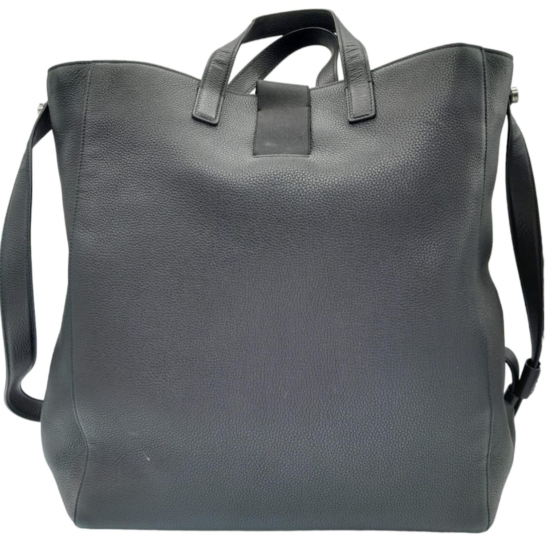 A Christopher Kane Black Tote Bag. Leather exterior with silver-toned hardware, two top handles, - Image 3 of 7