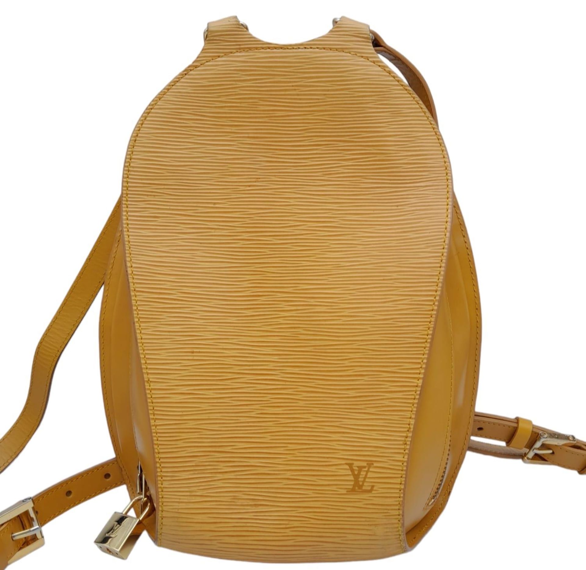 A Louis Vuitton Yellow 'Mabillon' Backpack. Epi leather exterior with gold-toned hardware, the - Image 2 of 9