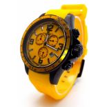 An Unworn Men’s Oceanaut Baltica Swiss Chronograph Watch, All Yellow Strap Model. OC3344. 48mm