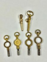 Gold Breguet ratchet watch key with another ratchet key & others .