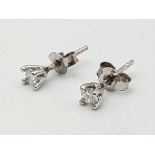 PAIR OF 9K GOLD DIAMOND STUD EARRINGS, APPROX 0.20CT