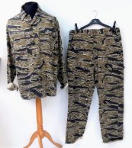 Tiger Stripe Combat Jacket & Trousers Quality Post War Vietnamese made from original fabric.