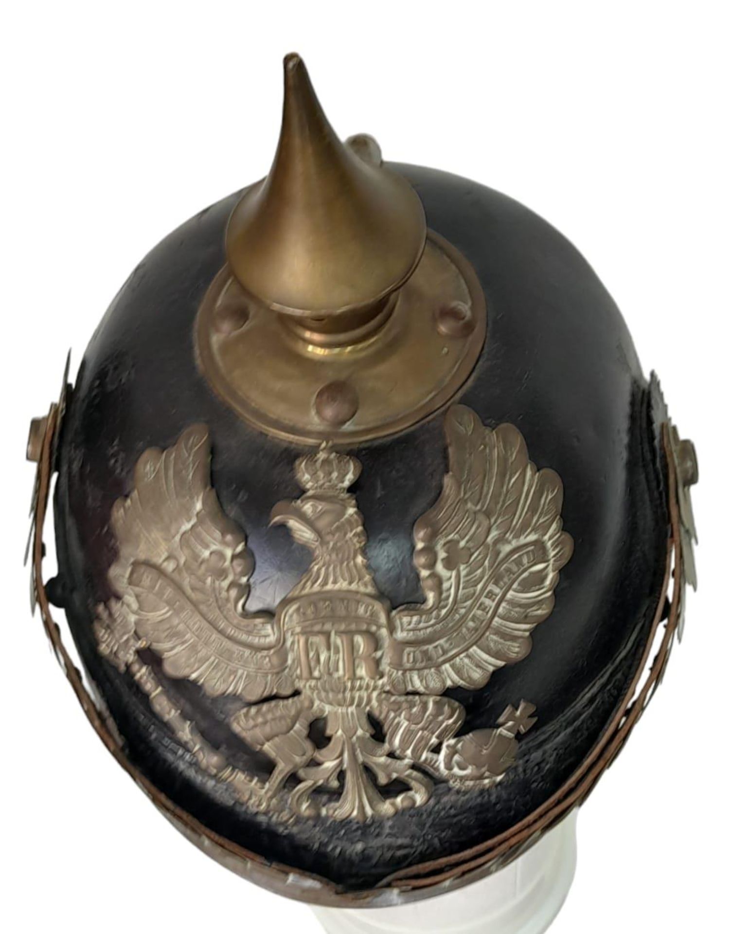 WW1 Prussian Nco’s Pickelhaube Spiked Helmet. - Bild 3 aus 6