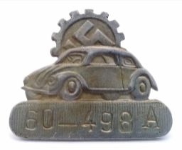 WW2 German Volkswagen Factory Workers ID Lapel Pin