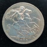 An 1898 Queen Victoria Silver Crown. VF grade but please see photos.