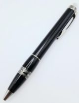 A MONT-BLANC PEN WITH THE CLEAR DOME END AND TWIST EXPOSURE,