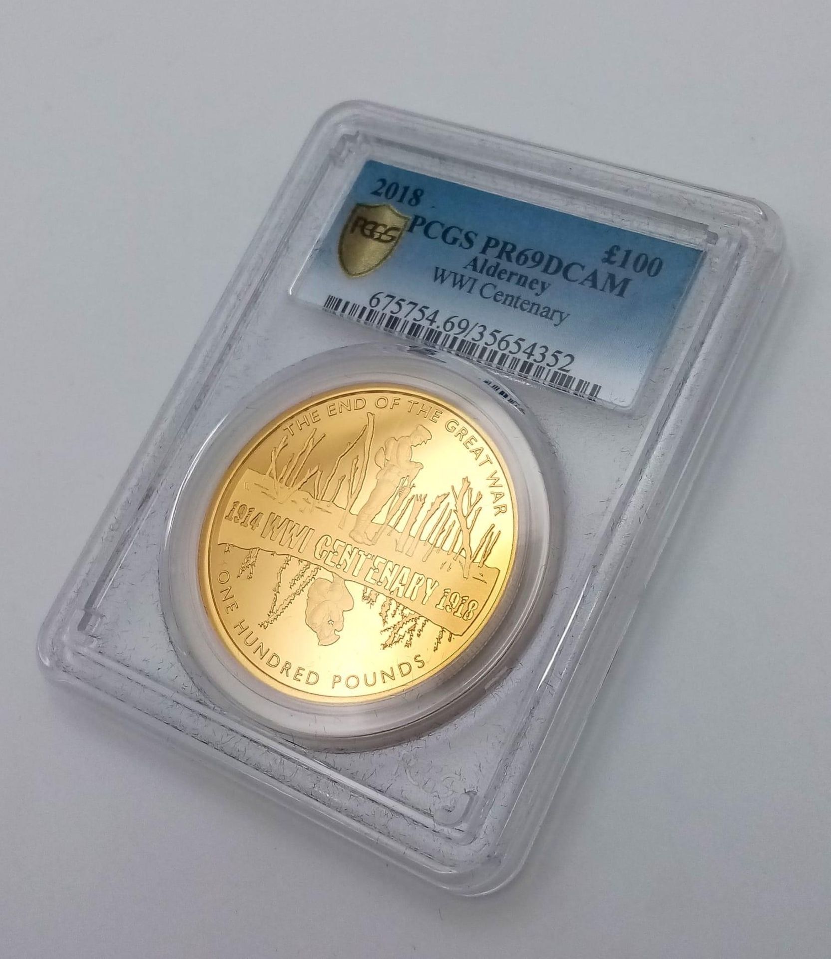 A Limited Edition Reflective Soldier 1oz Fine Gold (.999) Proof Coin. This 2018 (One Hundred - Image 2 of 4
