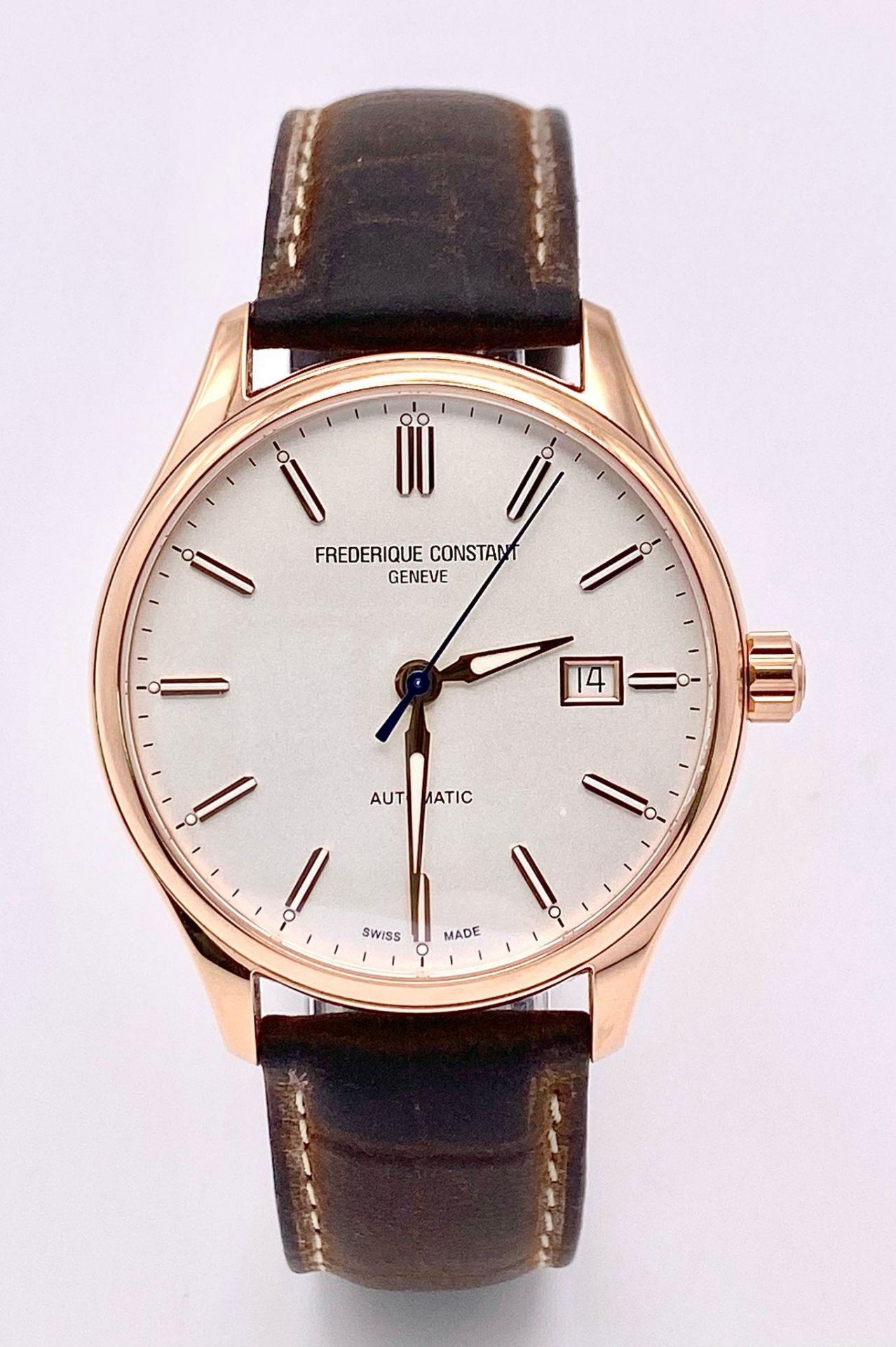 A Stunning Men’s Frederique Constant Rose Gold Tone Automatic Date Watch (2022 Year- Model