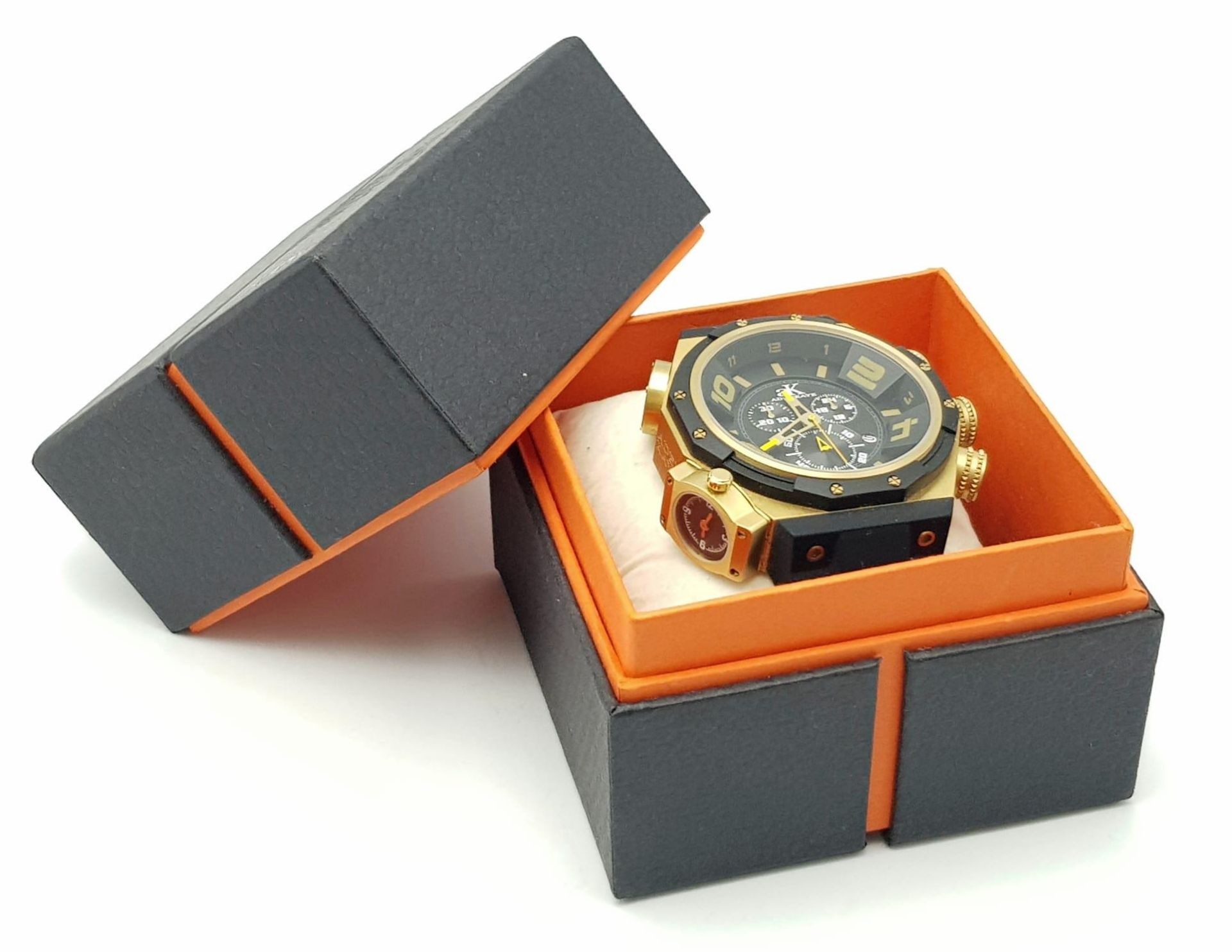 An Unworn Limited Edition Run Adee Kaye, Beverley Hills, Oversize Sports Chronograph. 65mm Including - Image 7 of 7