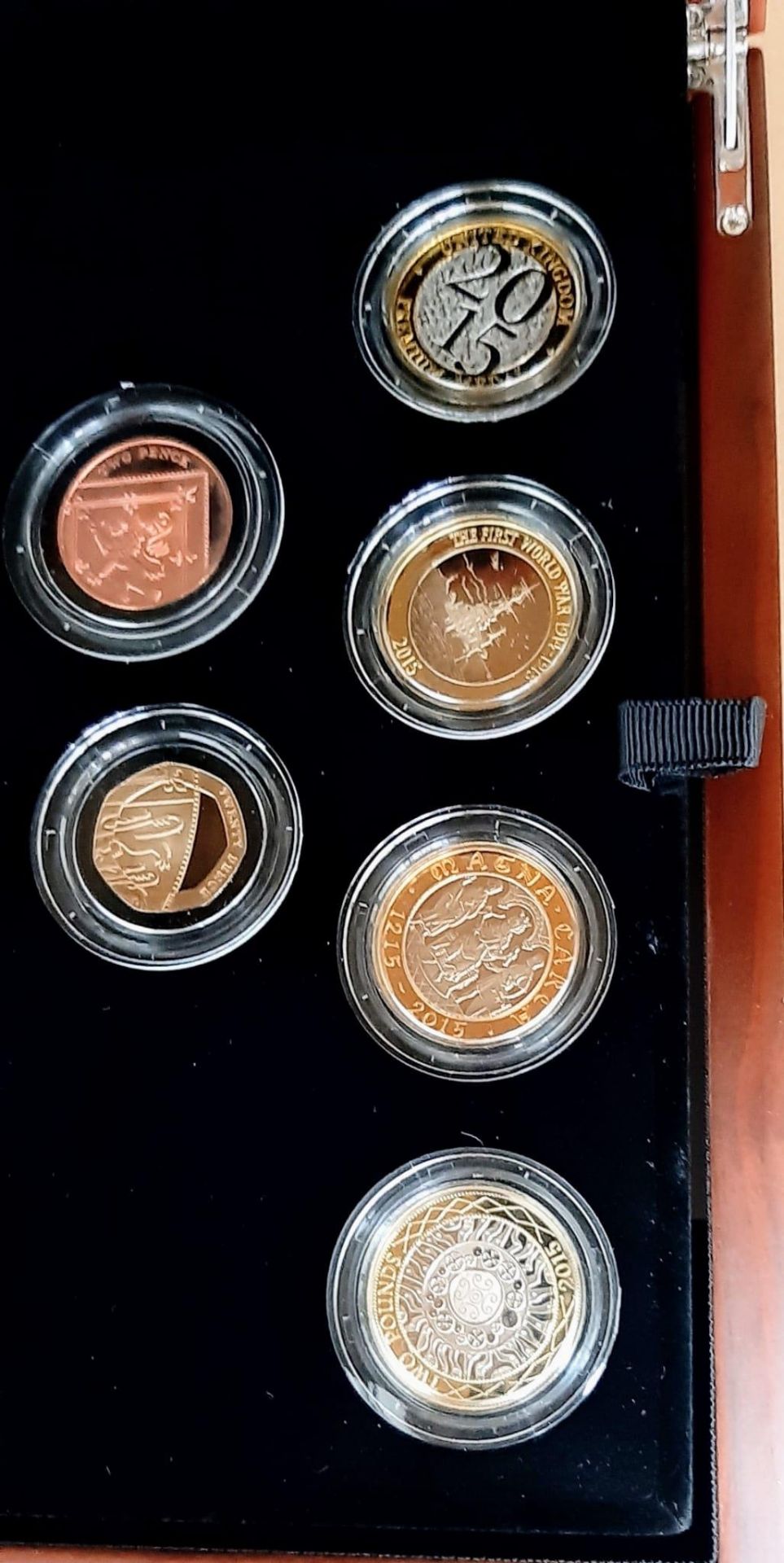 The Royal Mint 2015 United Kingdom Premium Proof 14 Coin Set. Slight marks on exterior box but the - Image 2 of 2