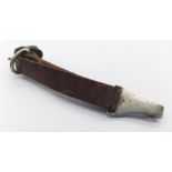 A 3rd Reich Brown Leather SA Dagger Hanger, Unmarked.