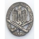 WW2 German General Assault Badge. Maker Frank & Reif Stuttgart.