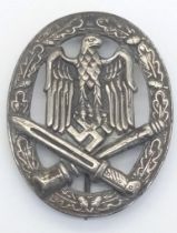 WW2 German General Assault Badge. Maker Frank & Reif Stuttgart.