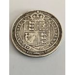 1887 SILVER SHILLING in Very fine/Extra fine condition. Queen Victoria Golden Jubilee Mintage.