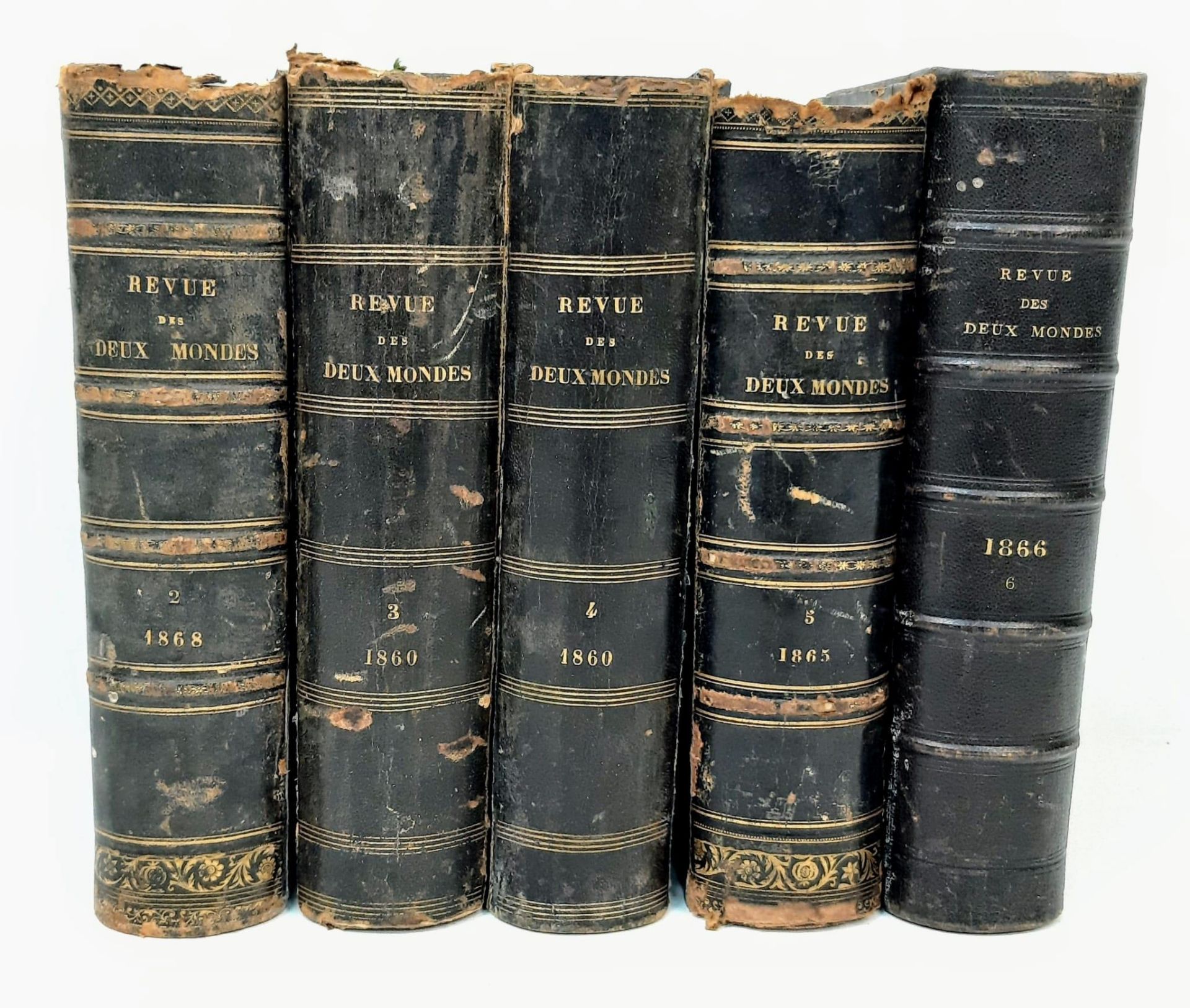 A Set of Five French Antiquarian Books - Revue des Deux Mondes.