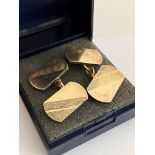 Vintage pair of 9 carat GOLD and SILVER cufflinks. Chain linked. Clear marking for Henry, Griffith