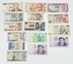 A Small Collection of 15 Foreign Bank Notes. Different grades.